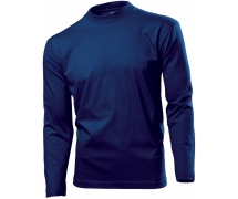 T-shirt Hanes unisex long sleeve navy blue