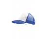 Jockey cap with mesh blue-white